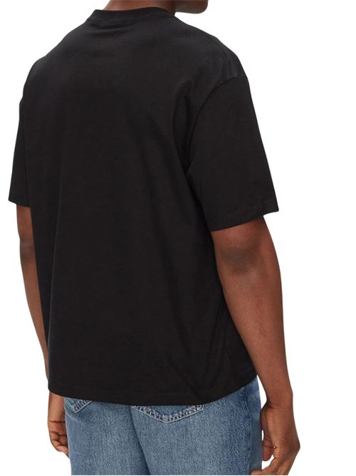T-shirt nera in cotone Calvin Klein Jeans | LV04RB295GUB1
